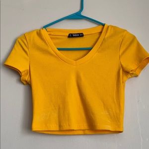 Yellow crop top